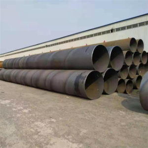 防腐螺旋钢管施工工地